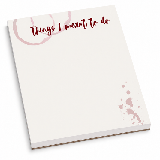 Things I Meant To Do Notepad